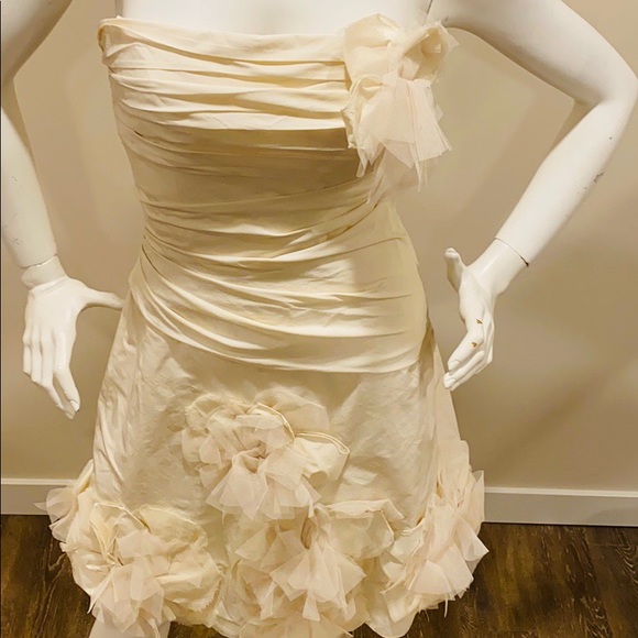 BCBG Max Strapless Appliqué Dress NWT - Picture 2 of 7